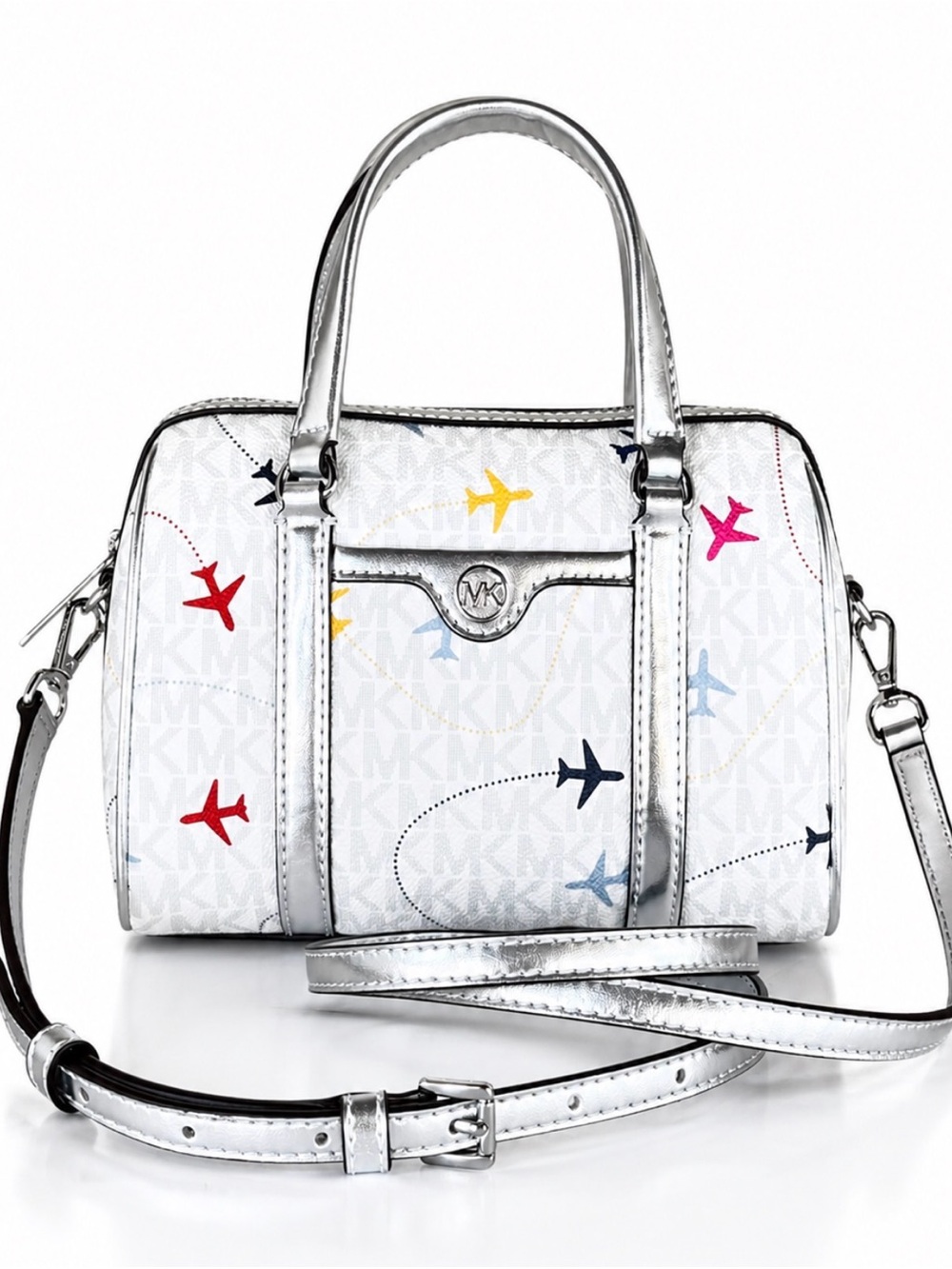Michael Kors Jet Set
Travel XS Duffle Airplane
Optic White Multi Crossbody